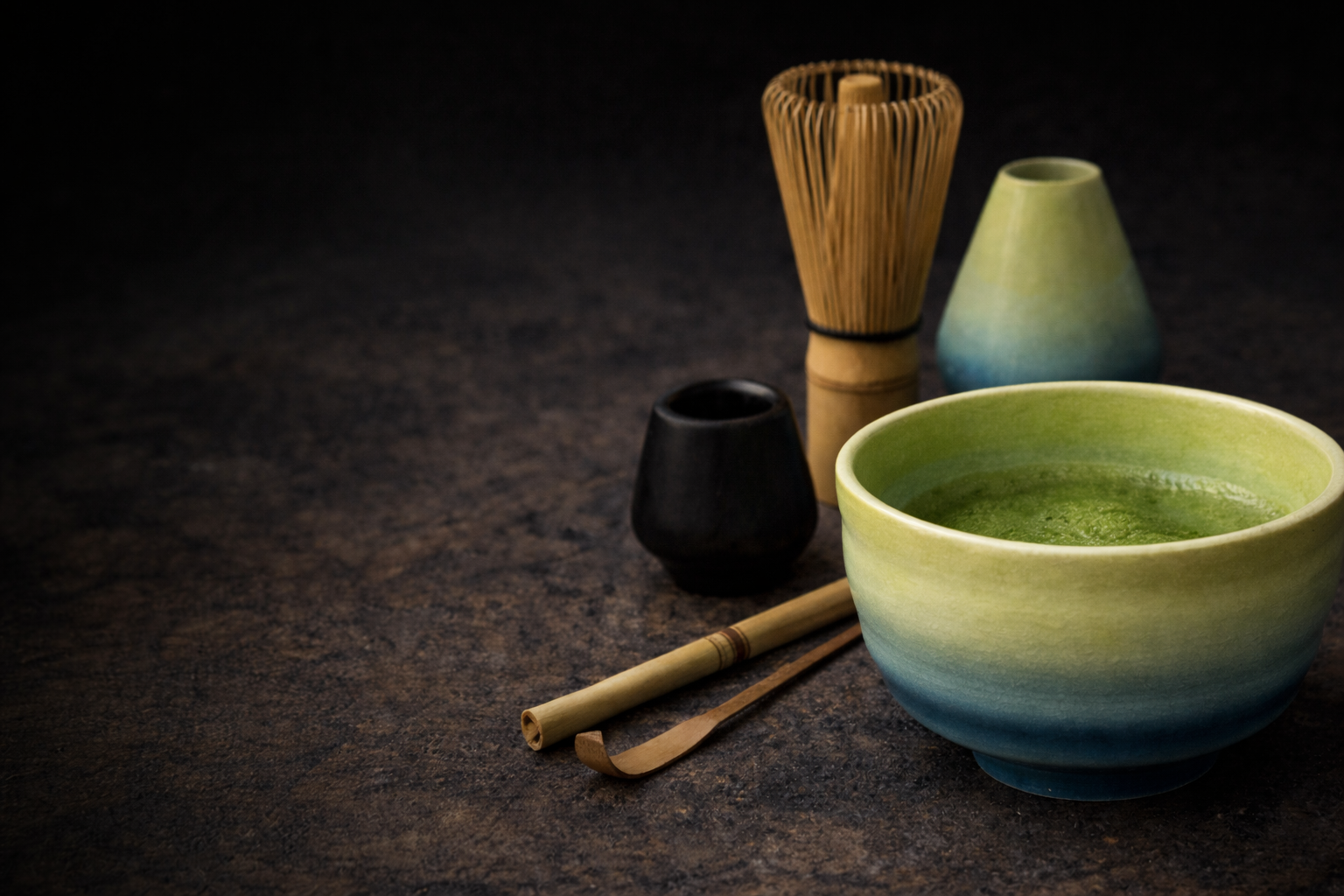 Tradiční japonské matcha pomůcky